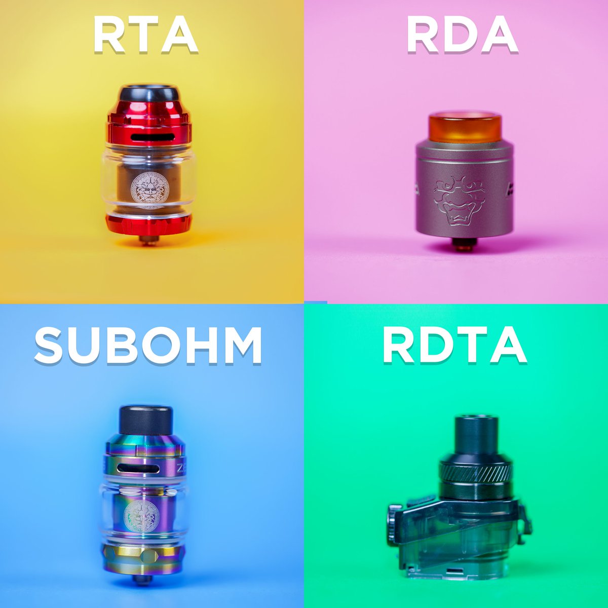 GeekvapeStore's tweet image. Which is your type?😍😍😍
A: Zeus X RTA
B: Tengu RDA
C: Zeus Sub-ohm Tank
D: Aegis Boost RDTA
-
Warning: You must be legal age to vape, thank you.
#geekvapestore #zeusx #tengu #aegisboost #zeussubohm #vapeon #geekvape
