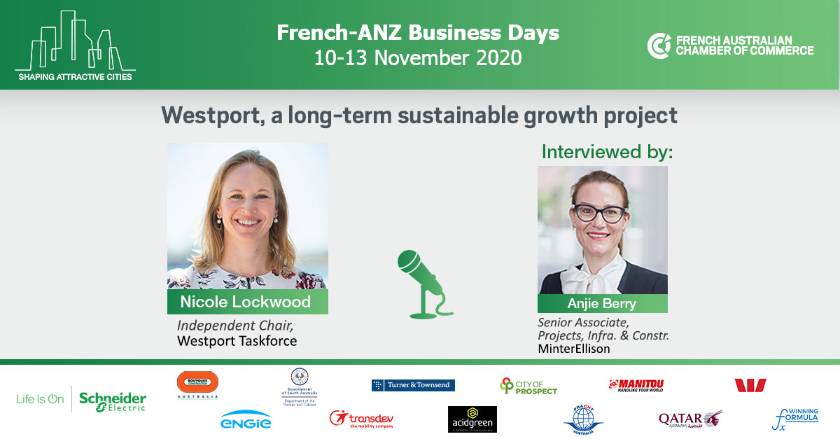 NicoleLockwoo15's tweet photo. I’m excited about my upcoming interview for the @FACCI_Australia French-ANZ Business Days. I spoke to Anjie Berry from @minterellison about #Westport and you can view it on Thursday 12/11 @ 4pm AEST. 
Register for free: https://t.co/lmQWmX59PA and hope to see you there virtually! https://t.co/k8JvfkL966