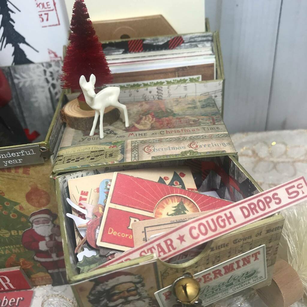 BearseKaren's tweet photo. Christmas ephemera just waiting for a tag, December Daily page, art journal. From my Christmas Caddy. Tutorial on my blog link in profile #timholtz #sizzix #mymakingstory #christmasorganisation #enjoythejourney #mixedmedia #eileenhulldies #ehinspiration… https://t.co/Bq6ZiC7dD1 https://t.co/HbjOySn3tg