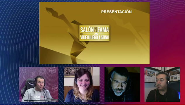 SantoroMartina's tweet photo. PRESENTANDO EL #SalonDeLaFama del Videojuego Latino en el @GamingWeekMX 2020 con @bilbeny @tono_rodriguez @jorgelizarraga #indiedev #latamgamedev @latamVGF @adva_vg https://t.co/rSWKVtosKF