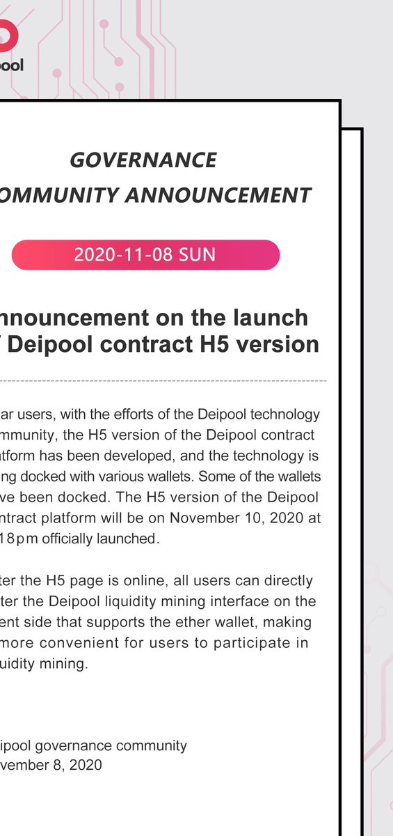 #Deipool Announcement on the launch of Deipool contract H5 version