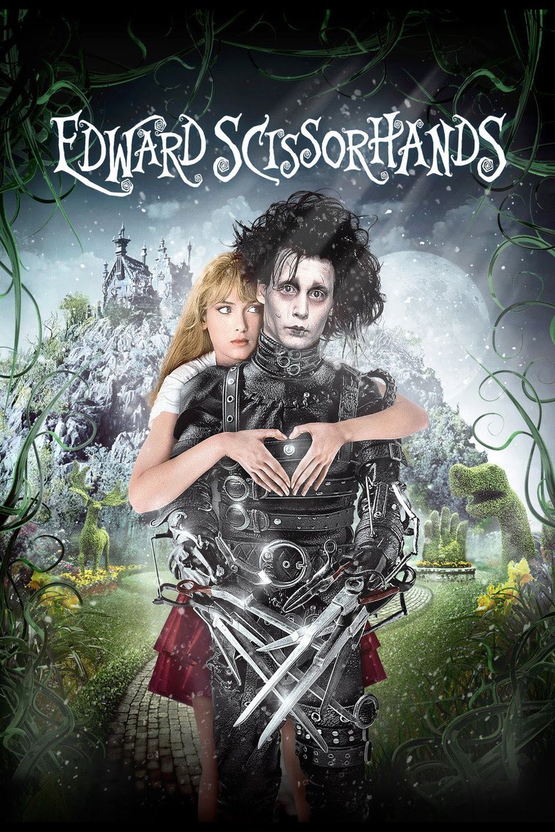 edward scissorhands (1990)there is something so comforting about this movie, maybe it’s just winona ryder or maybe it’s the story? i don’t know for sure but this is a lovely movie, the colors, johnny and winona