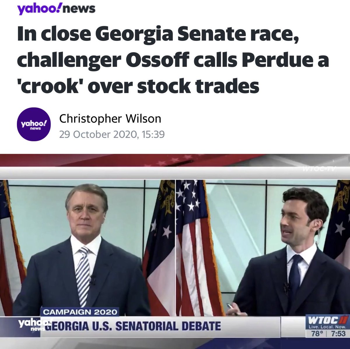 2) But many leaders knew and —incl. Georgia Sen Loeffler & Perdue. They are both on the GA senate runoff ballot against  @ossoff and  @ReverendWarnock in early January.