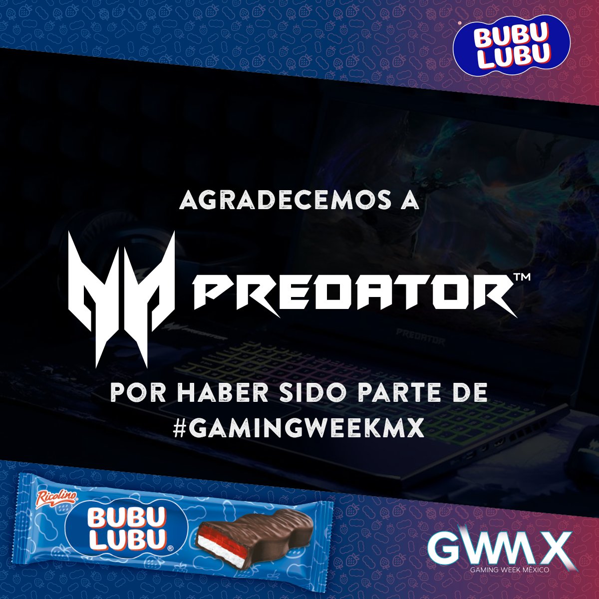 GamingWeekMX's tweet photo. #AtreverseTieneOnda si juegas con lo mejor de lo mejor, con productos Predator
Gracias por ser parte de #GamingWeekMX https://t.co/iZT5kFQyWJ