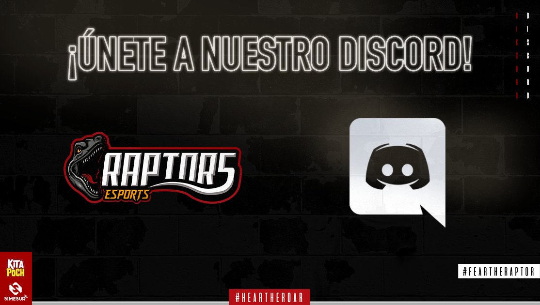 Ya están en nuestro Discord?  Pasenle! Ahi vamos a lanzar las campañas y rifas! #raptor5 #esports #feartheraptor #heartheroar #discord #gaming  

👉👉👉discord.gg/k5Pym8gwNP