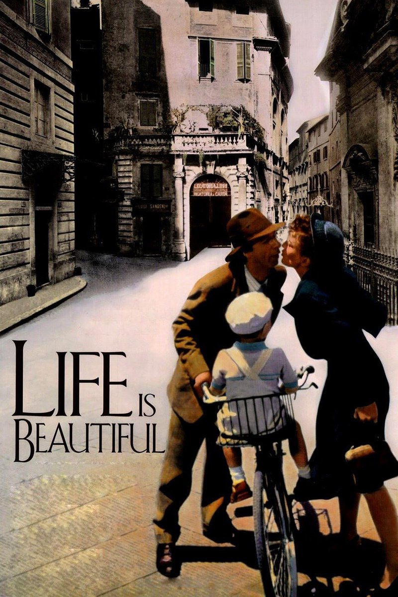 life is beautiful (1997)this movie made me sob uncontrollably, the first half and the second half have so many moments in which it foreshadows so much, it’s beautifully written and i just, please watch it! (with subtitles, don’t do it dubbed)