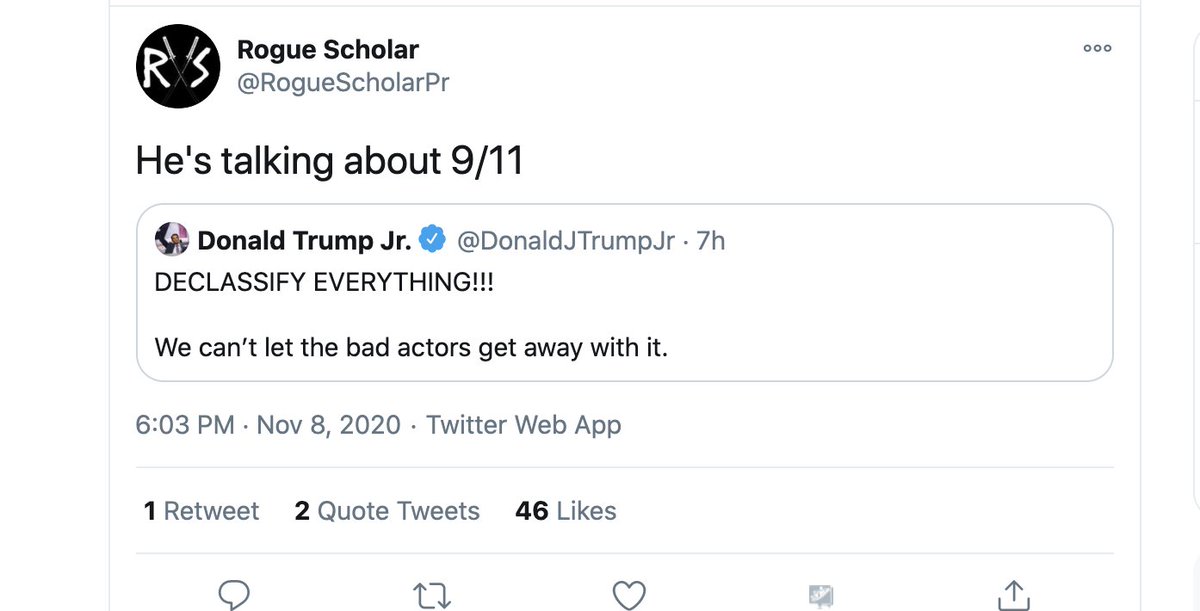 Ha ha ha ha. Donald Trump will "tell the truth" about 9/11.Yes, the guy who hired Bolton and more weapons lobbyists than any president in history. The guy who gave the CIA unprecedented powers. The guy whose subservience to the Saudis was too much even for Congress. That guy!