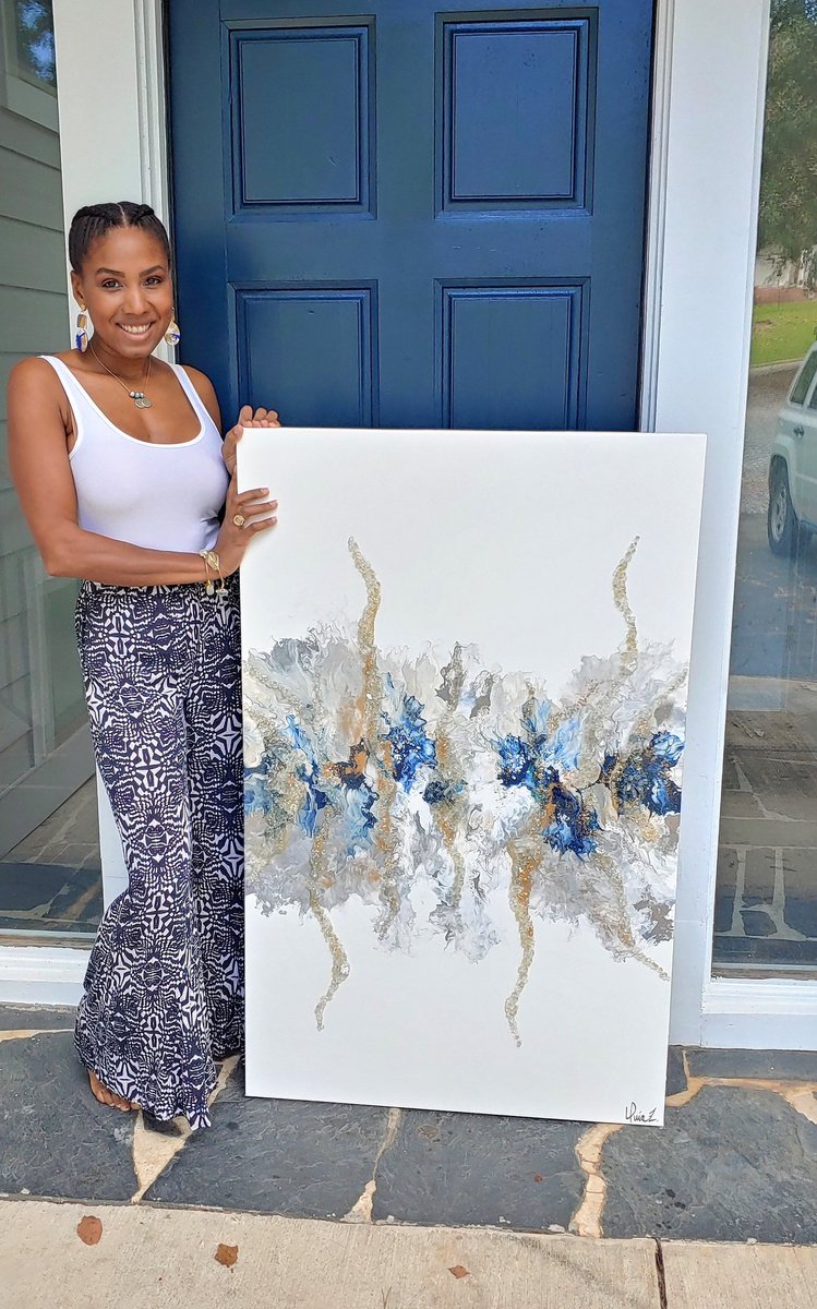Qzdesigngallery's tweet photo. Dazzling blue and white giving me snowy winter vibes 🤍 Resin and mixed media on canvas! #interiordesign #modernart
#autumn #artshare #ArtistOnTwitter
#fineart #BlueArt #ihearttally
https://t.co/DedwQu3Lx8 https://t.co/CFAZd8BEOY