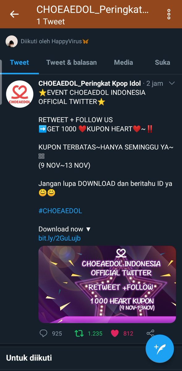 nyncti's tweet photo. @kpopidol_id Done ya kak...
Moga bisa dapet buat nambah ever heart :)
Id : Indri:) https://t.co/vNEwjnMxaw