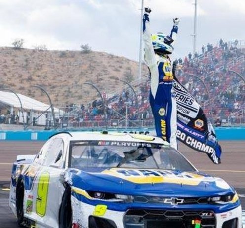 Amazing 🏁 <a href="/chaseelliott/">Chase Elliott</a> is your 2020 NASCAR CUP SERIES CHAMPION , he is the third youngest to ever win a cup Championship at age 24 well deserving , been a Chase fan since 2015. I know my freshman math teacher <a href="/KevinHartDHS/">Kevin Hart</a> will be happy to see this