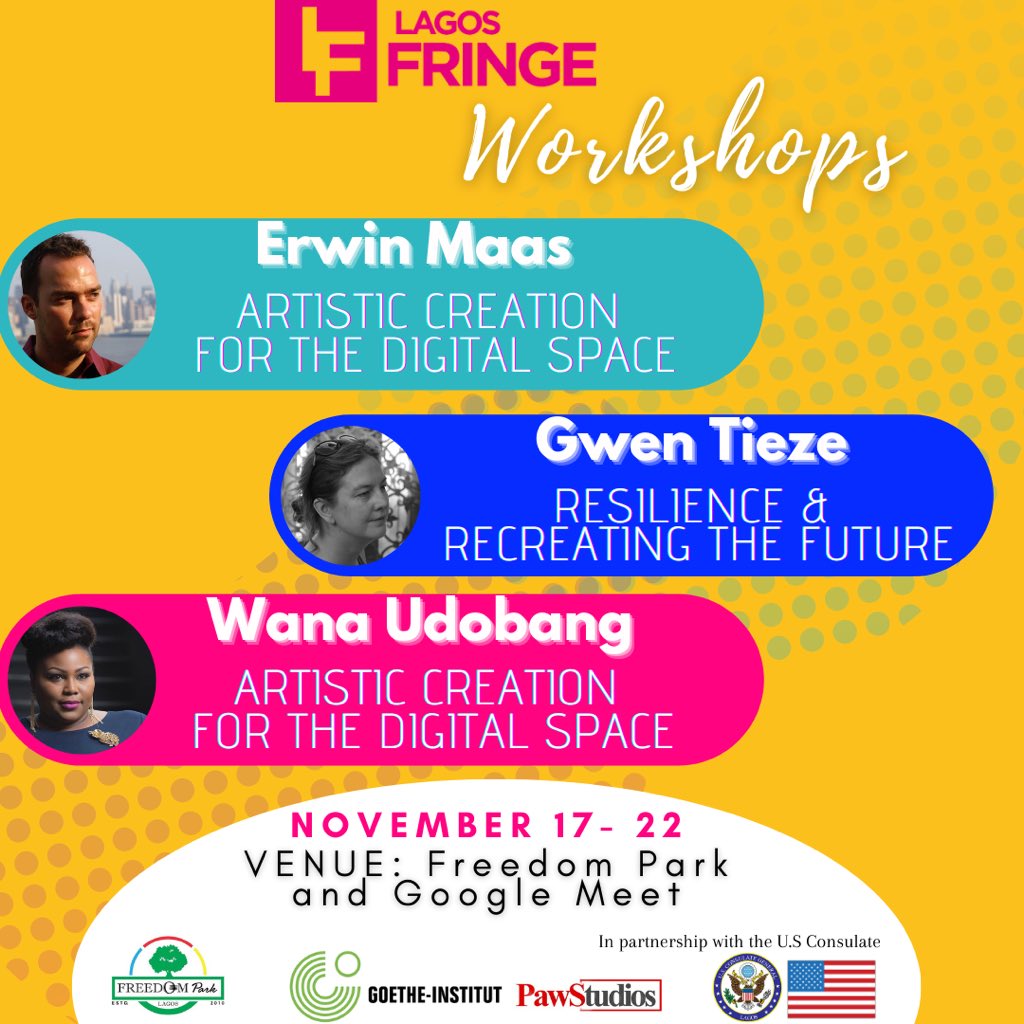 LagosFringe's tweet photo. Do you want to be relevant in the Digital Space and recreate your future? Click on the link in the Bio to register for our workshops 😇
#LF2020
#LagosFringe2020
#LagosFringeFestival
#LagosFringe https://t.co/e1SUPrPFXo