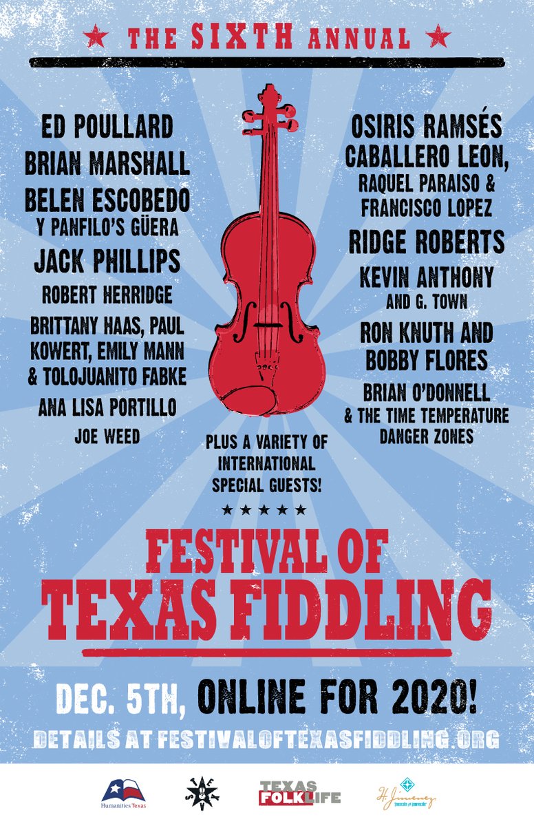 Texas_Fiddling's tweet photo. The Sixth Annual Festival of Texas Fiddling will be streamed live online!
@txmusicoffice @TracesofTexas @texasfolklife
#Texasfiddle. #TexasMusic https://t.co/oMZj6f5ox9
