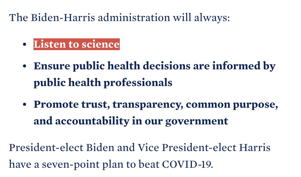 3/x The phrase "Listen to science" always demands close attention. Of course, we've had an administration mostly ignoring science, but science can be used to address illness, promote segregation, justify eugenics, sterilize ppl against their will & make an atom bomb.