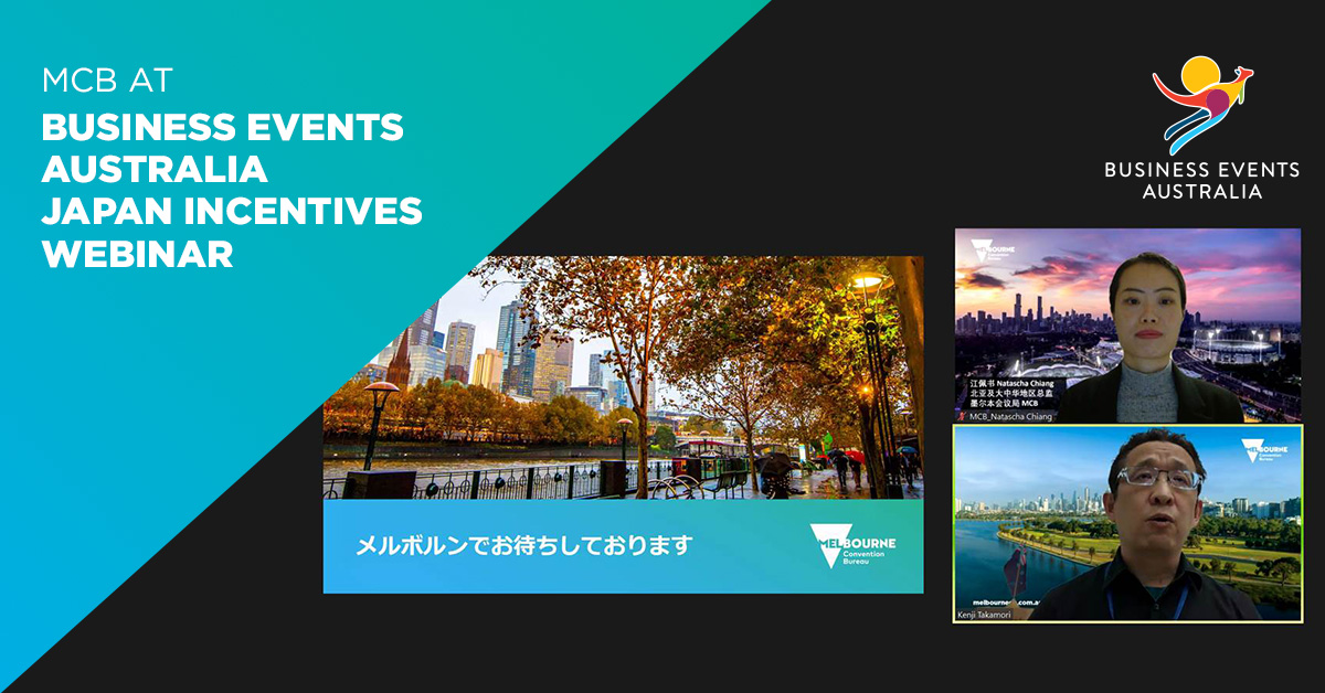 MelbConventions's tweet photo. We presented to 100+ incentive agents across Japan last week as part of Business Events Australia webinar series to showcase what Melbourne has to offer!
Check out the video we shared of the Penguin Parade from @PhillipIslandNP here: https://t.co/ZHsN8DTGZ5  #mcbpartners https://t.co/HZ4DEGCHlw