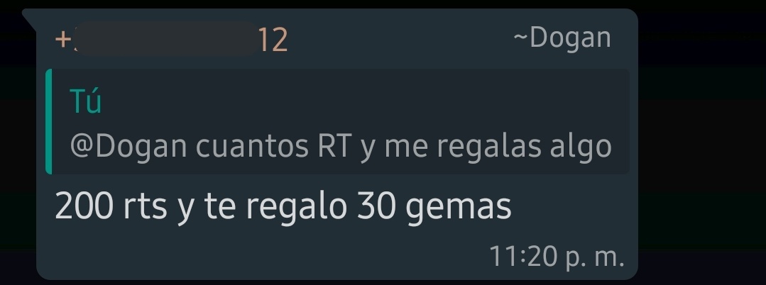 Josecaritafeli's tweet photo. 200 Rts en 3 y el @doghanflex me regala 30 gemas, primera ves que hago esto y salio bien 🥴 ayuden porfa https://t.co/LWDJ0d6y15