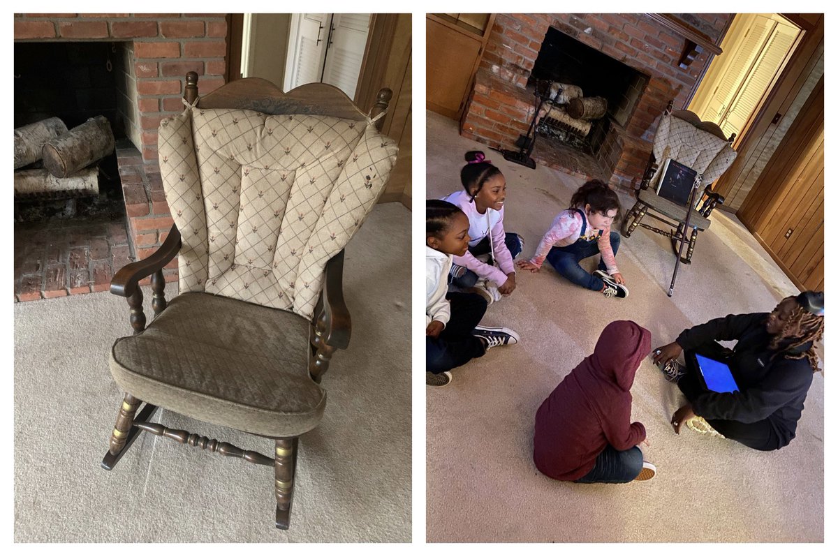 Queen_TK's tweet photo. This past week of filming was exciting, extremely fun and productive for me &amp; my team. Having my Grandmother’s rocking chair onset and using it in the scene..I felt like she was there with me. 
There’s something to be said about the closeness of Grandparents and grandchildren 💜 https://t.co/JGF3tCy3Rm