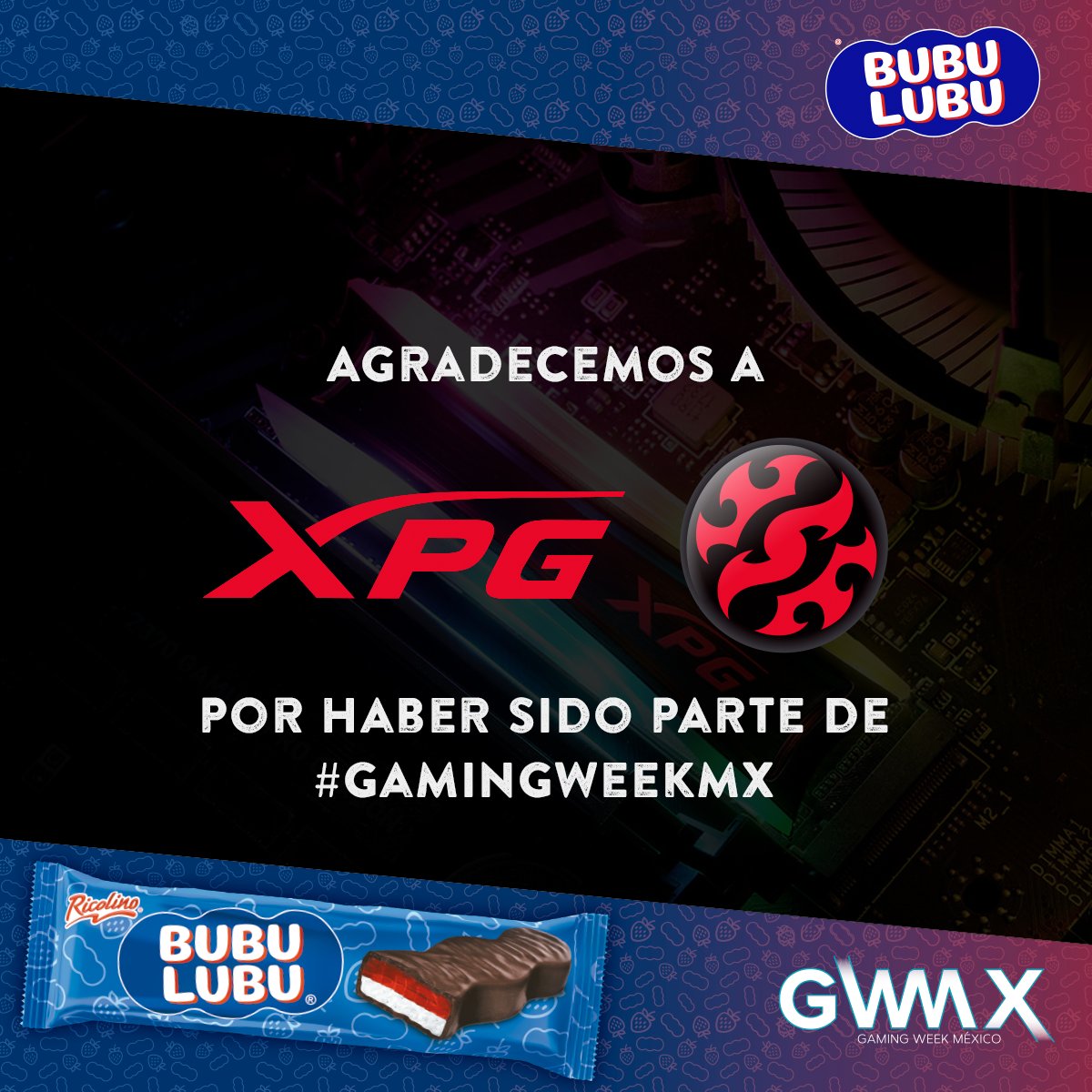GamingWeekMX's tweet photo. #AtreverseTieneOnda si actualizas tu PC Gamer con XPG MÉXICO
Gracias por la presentación y tu participación en #GamingWeekMX https://t.co/7zaZsg9oqa