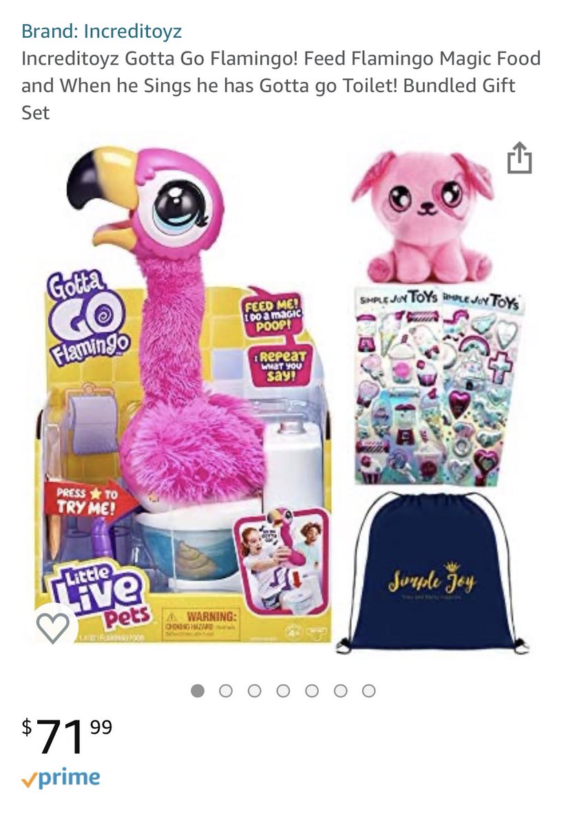jessrutkowski's tweet photo. My 4 year old really thinks I’m gonna buy her a $70 pooping flamingo 🙃 https://t.co/MMaiAJxixa