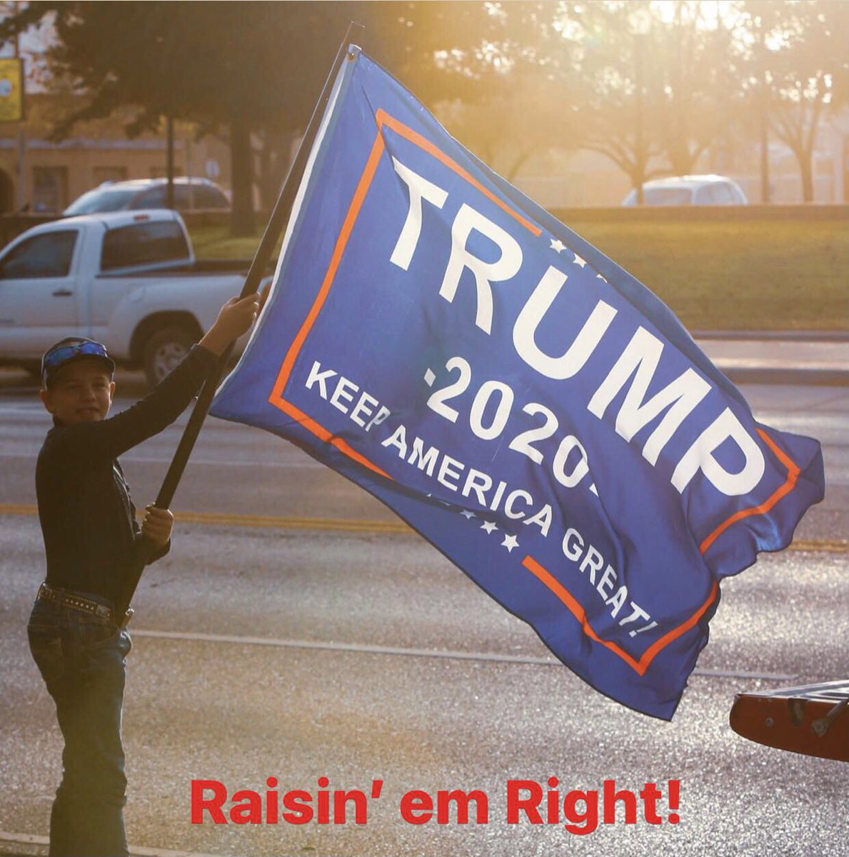 lair78's tweet photo. Raisin’ em Right, Literally! We love and support our President! @realDonaldTrump https://t.co/Vgp0vDmM8F