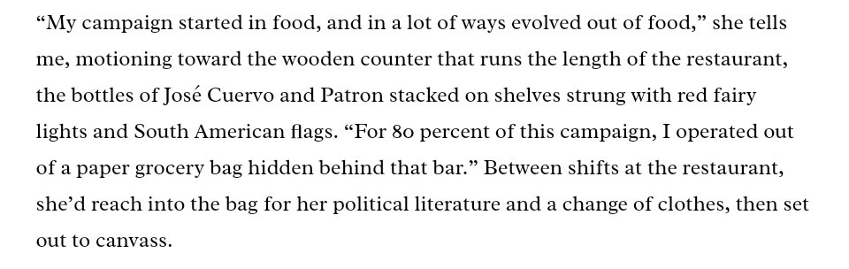 What did we learn?1) AOC earned AT MOST $3588 from bartending in 2018 based on her own financial disclosures, but she says stuff like this:"For 80% of this campaign, I operated out of a paper bag hidden behind that bar"