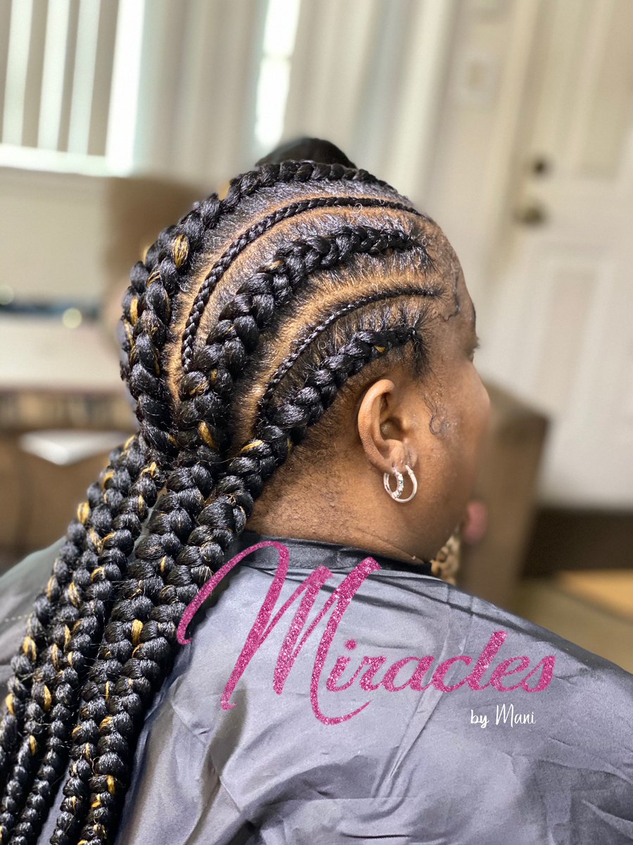 theMword_'s tweet photo. 5 Big Feed-ins with 4 Minis🥰
Braids By Me
•
•
•
#dmvstylist #pgcountybraider #happyclientshappyme #miracleguru #miracleworker #appointmentsavailable #comegetyourmiracle #onyourcampus #wigconstruction #sewin #feedin #customcolor #silkpress #bundlesavailable https://t.co/20WXrlX7S4
