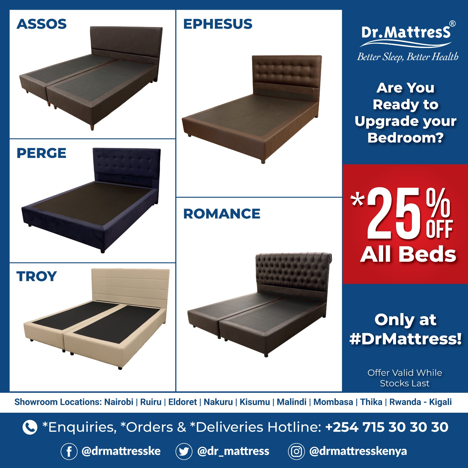 Dr Mattress Kenya On Twitter Searching For A Great Deal On A Brand New Bed Look No Further With A Limited Time Only 25 Off Each Why Wait Get Yours Today Only At Drmattress