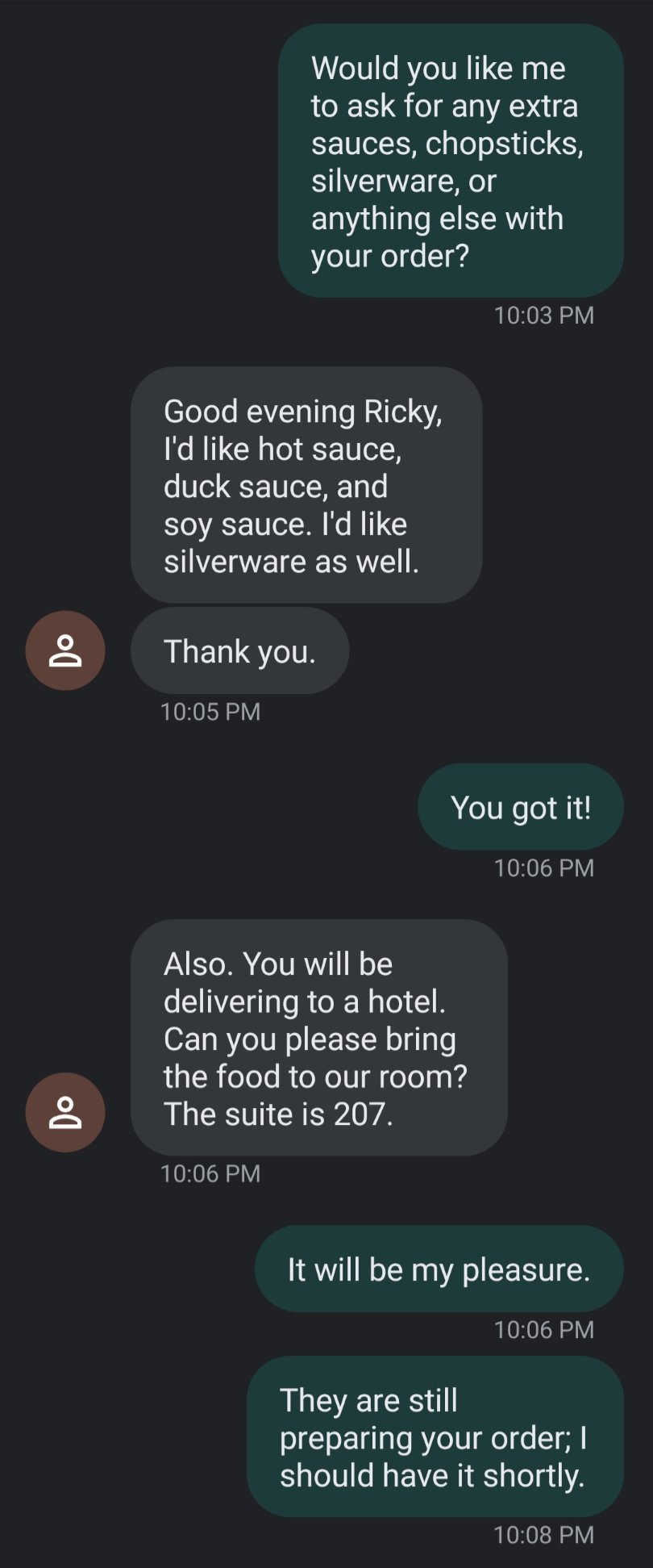 can you get doordash delivered to a hotel