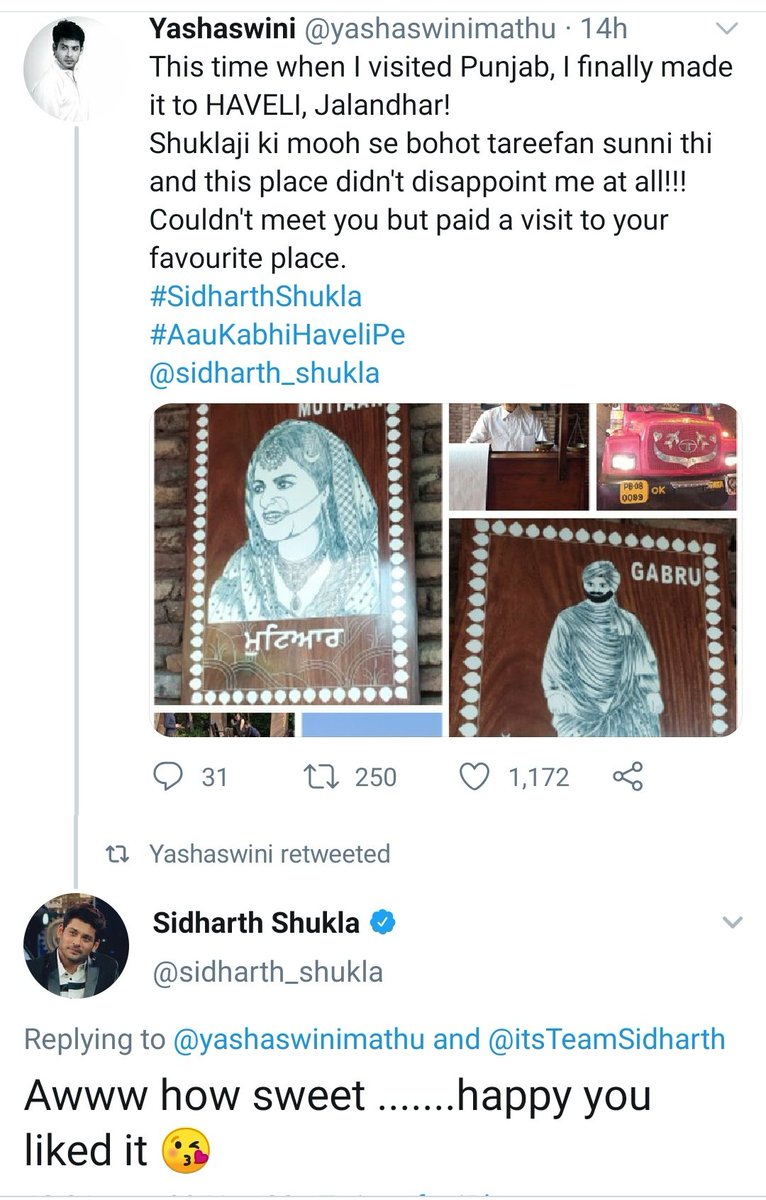 His Reply To his Fan from years whom He knows by her Name  I saw  @yashaswinimathu Old tweet once"Whose Yashwani here " Still rings in her ear She couldn't meet him, but look he surprised her like this  #SidharthShukla