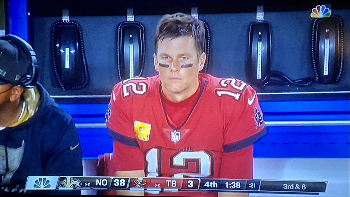 ericapjiles's tweet photo. This is the look you have when the prediction is a TB blowout.... America’s choice 60/40, new receivers and you get blown out...now this is Saint’s football 🏈 #geauxsaints #Saints #SundayNightFootball #saintsbucs #WhoDatNation https://t.co/xi1Cyp4VcZ