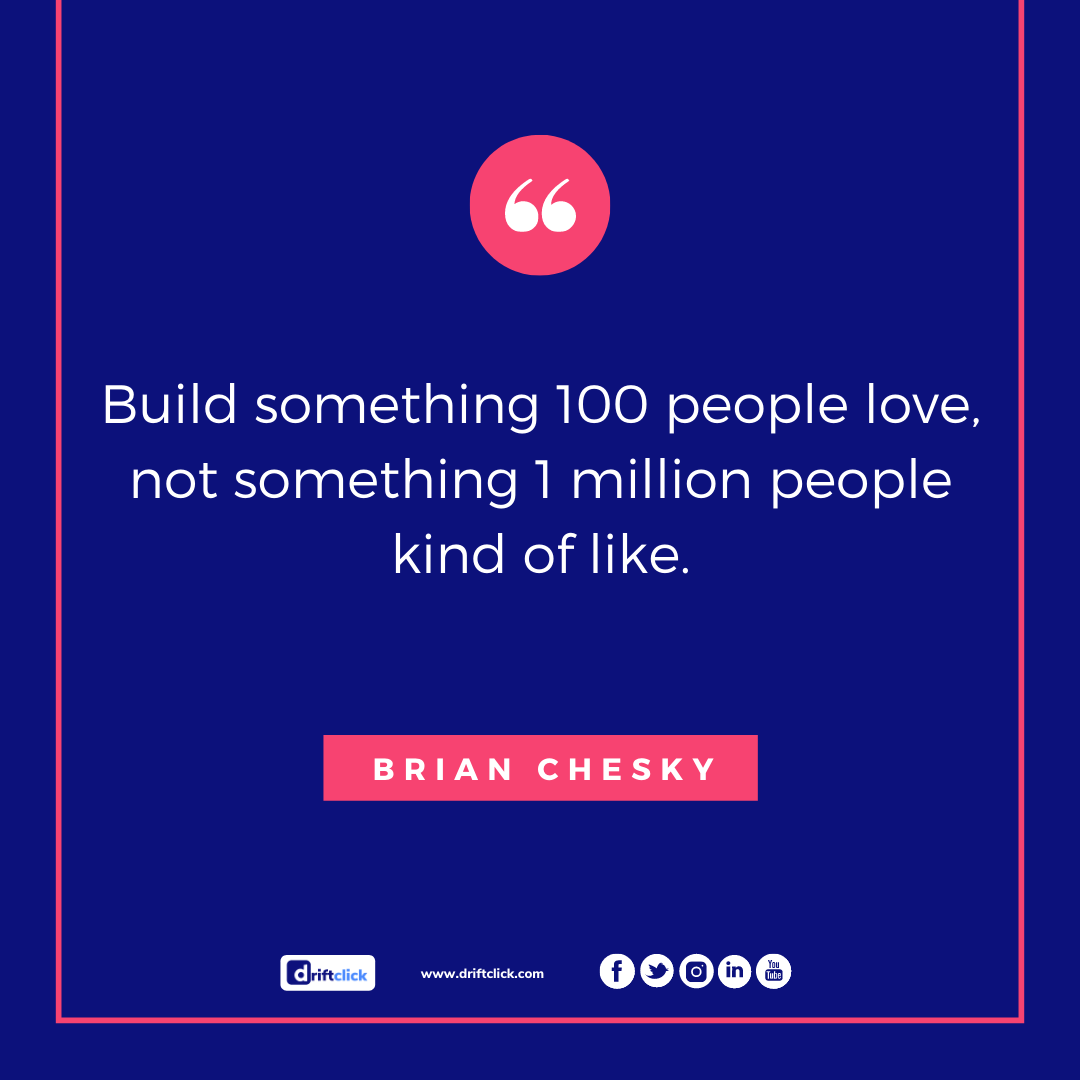 Drift_click's tweet photo. Build something 100 people love, not something 1 million people kind of like.
.
.
.
.
#startups #startupsuccess
#marketingsuccess
#businessstrategy #businessstartup #digitalindia #digitalmarketing #marketingknowledge #businessmindset #successmotivation #marketingtips #driftclick https://t.co/npvlG35QYg