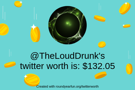 TheLoudDrunk's tweet photo. My Twitter worth is: $132.05

Find yours with https://t.co/QUXhVg3GqX

⠀ https://t.co/XTSLjBnHGt