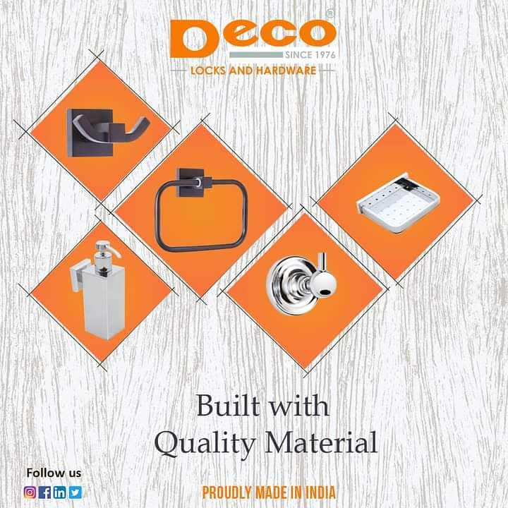 LocksDeco's tweet photo. We built with quality material 

Locks and hardware Solutions since 1976
Proudly made in India ❤️
#DecoLocks 

#doorknobsdeco #doorhandle #securitylock #securitylocks #HardwareSolutions #doorknobs #doorhandles #madeinindia #doorhardware https://t.co/MRjXeASgRP