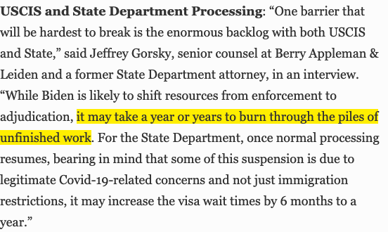 There in lies the danger. Until the system in cleansed of dirt which Miller has put in, we will continue to see capricious adjudications from  #USCIS. He has deliberately left behind a massive processing backlog that it'll take years to clear. The level of sinisterism !