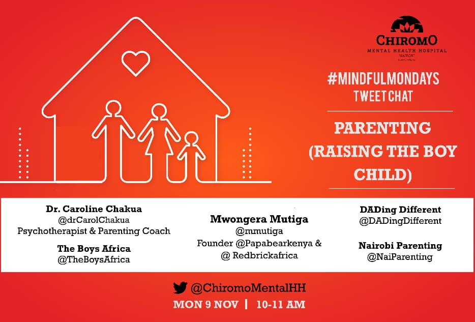 ChiromoHospGrp's tweet photo. Good morning, Twitter! How are you this morning?

#MindfulMondays is on from 10AM! Make sure you join us for the conversation on Parenting; Raising The Boy child under November's theme: The Gender Gap; Looking into Men. 

#MyMentalHealthFirst

#NoShaveNovember https://t.co/JoAdSlJCMo