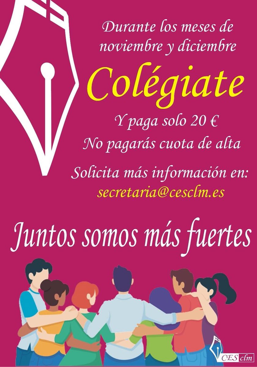 AlexMorenoYague's tweet photo. La importancia de un Colegio profesional es fundamental para hacer más fuerte una profesión tan denostada, olvidada y vilipendiada como la nuestra, la Educación Social. Aprovecha la oportunidad que ahora te brindamos desde el #CESCLM #EducaciónSocial #CLM #Fuertes #Unidxs https://t.co/5ziH8dLaAt