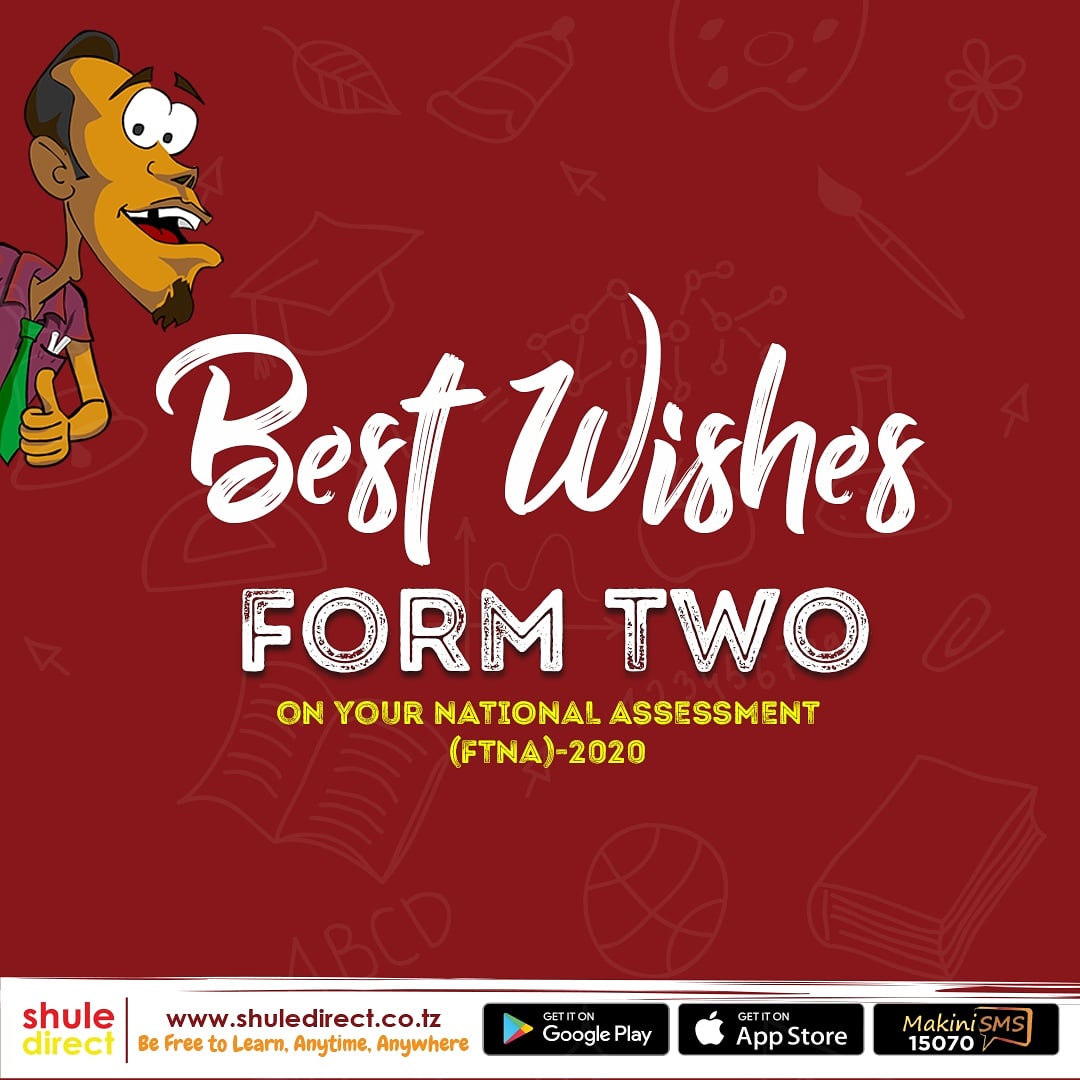 ShuleDirect's tweet photo. Tunawatakia #ShuleDirectors wote kila la kheri katika mtihani wao wa Taifa leo.
#edtech #DigitalLearning #Tanzania https://t.co/8O5GGExGx8