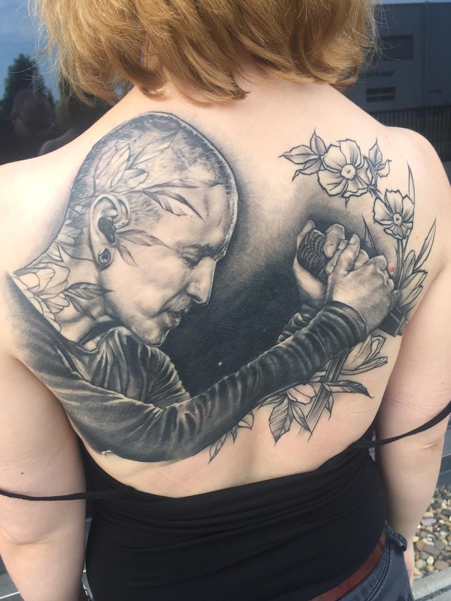 Chester Bennington tattoo by Sergey Shanko  Post 28413