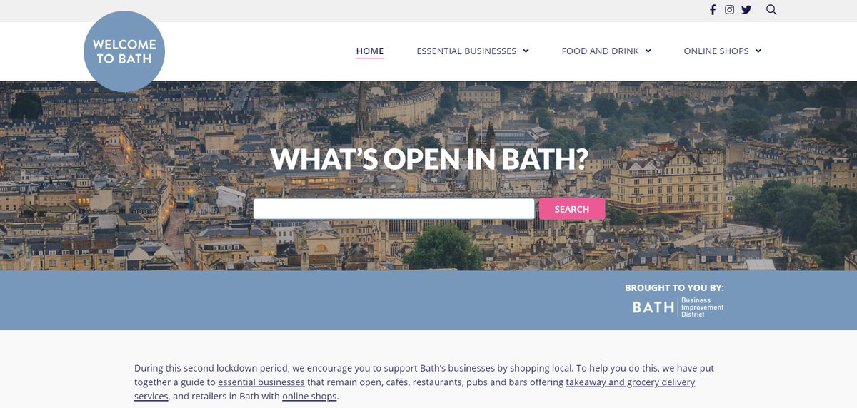 InvestinBathnes's tweet photo. We love this #local directory of #businesses open in November created by @BathBID, with support from @ThePigGuide & @visitbath
They have uploaded information from over 300 local businesses to the #WelcometoBath website.
https://t.co/o7y9xvSw58 https://t.co/9DqjHGpwQH
