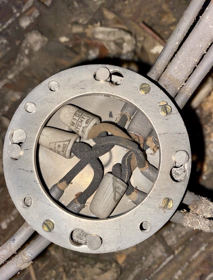 SusieFenwick1's tweet photo. So we found out that the electrics in the house are the original lead wirings, dating back to 1928.
We managed to salvage these wonderful tags, which are now framed and will have pride of place. #oldhouse #leadwiring #oldlabels https://t.co/0ZA2VeCyjE