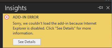 arvidrr's tweet photo. Hey @OfficeSupport trying to get rid of Internet Explorer, but Insight Outlook add-in still requires it!!!
Nothing should require IE in 2020. When is this going to stop? https://t.co/j4ZYmAvYxZ