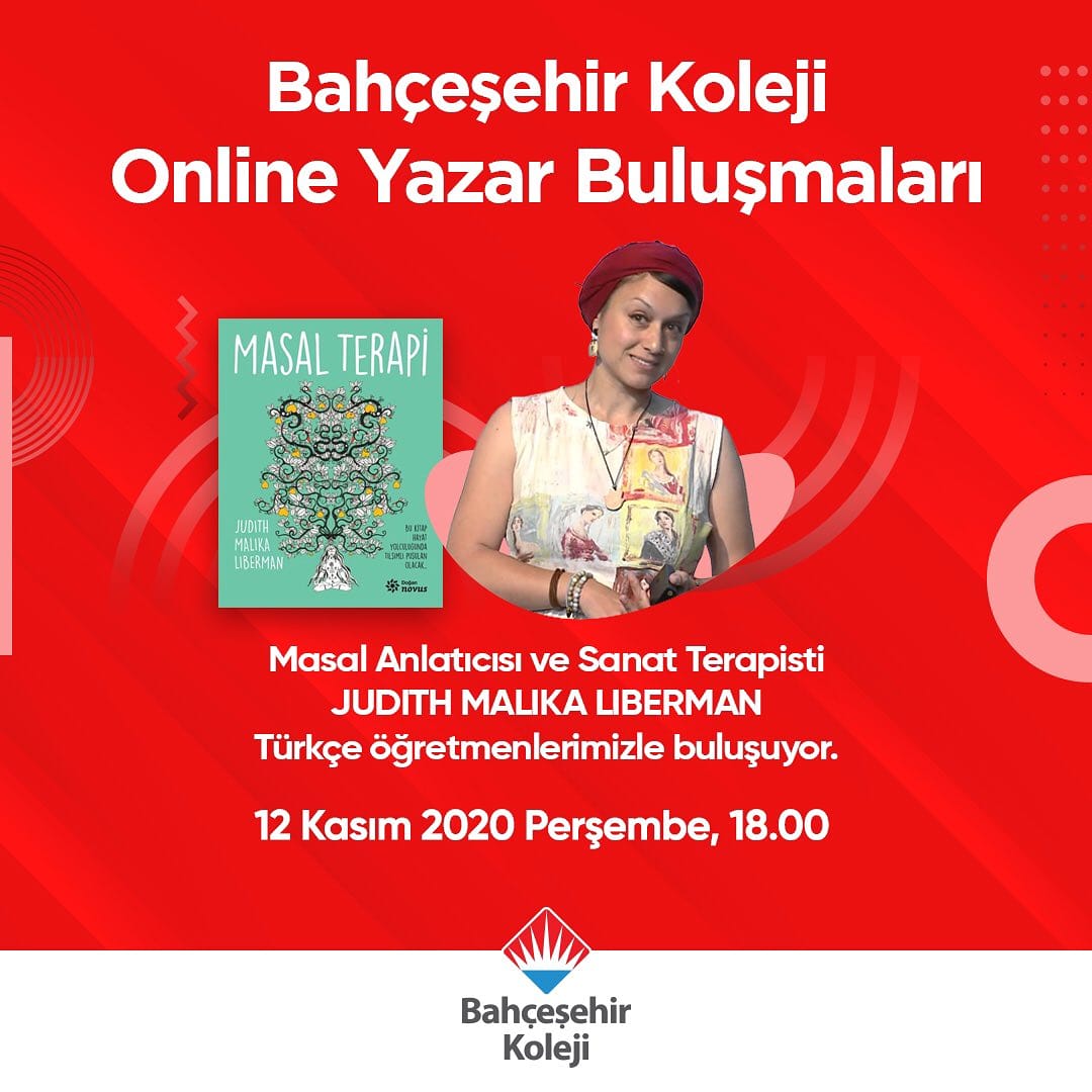 bk_bodrum's tweet photo. ✨Bahçeşehir Koleji Online Yazar Buluşmaları✨

Masal Anlatıcısı ve Sanat Terapisti Judith Malika Liberman Türkçe öğretmenlerimizle buluşuyor.

📅 12 Kasım Perşembe
⏰ 18.00 https://t.co/NzMpemzTqv