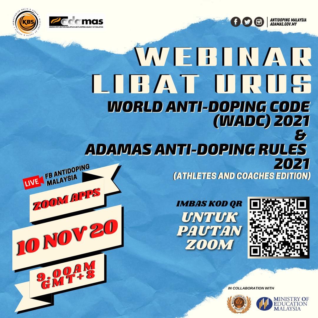 lesleylimaili's tweet photo. I will be touching on :
1. Roles and Responsibilities of Athletes
2. Athlete Rights
3. Consequences of Anti-Doping Rule Violations
Register at this link - https://t.co/U4SlptS0Hn
#SportsLaw #MWKA #ADAMAS #PurePerformance #WinClean #SayNoToDoping #PlayTrue https://t.co/pNldkqluHn