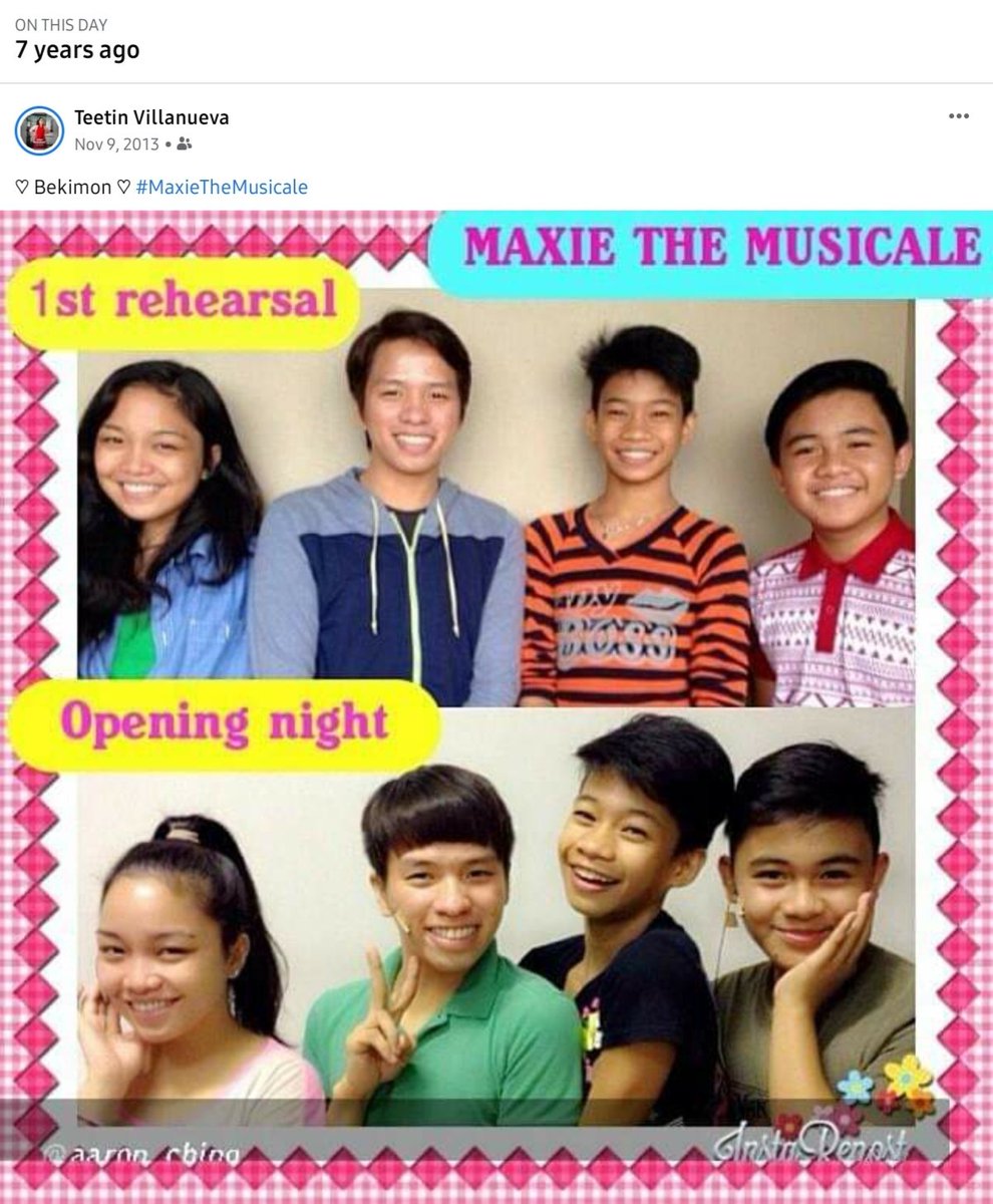 teetinv's tweet photo. On this day, 7 years ago.. we opened @MaxieTheMusical. โค๏ธ
I felt so awkward during rehearsals because I very shy... This show helped me so much with my self-confidence onstage. UNFORGETTABLE. ๐ธ๐ธ๐ธ #MaxieTheMusical #MaxieTheMusicale Miss you, Aaron Ching! ๐ https://t.co/sP9e2Fbixr
