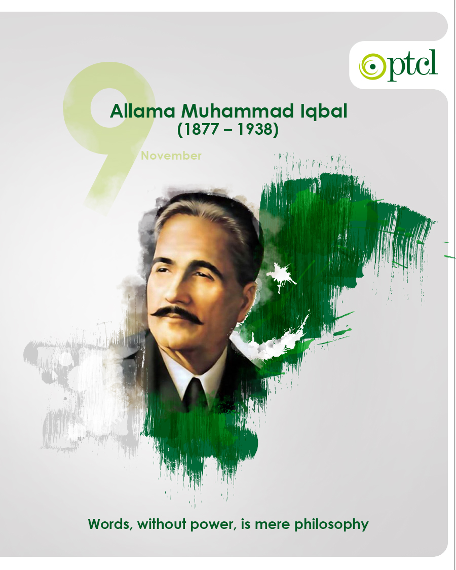 PTCLCareers's tweet photo. This Iqbal day, let’s pay homage to the man whose vision translated into a better future for us and the generations to come.

#IqbalDay #PTCL #PakistanZindabad https://t.co/PhRNeWXlV0