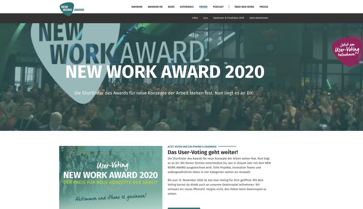 pflaegingniels's tweet photo. Am Freitag ist Preisverleihung des XING #NewWork Award 2020 - bis Donnerstag kannst du mitbestimmen, wer die Preisträger sein werden! Gib jetzt der #OpenSource-Sozialtechnologie @OpenSpaceBeta von Red42 deine Stimme!
https://t.co/0ID1aMtVX2 #xing #newworkaward #betacodex #change https://t.co/oXloruOsQA