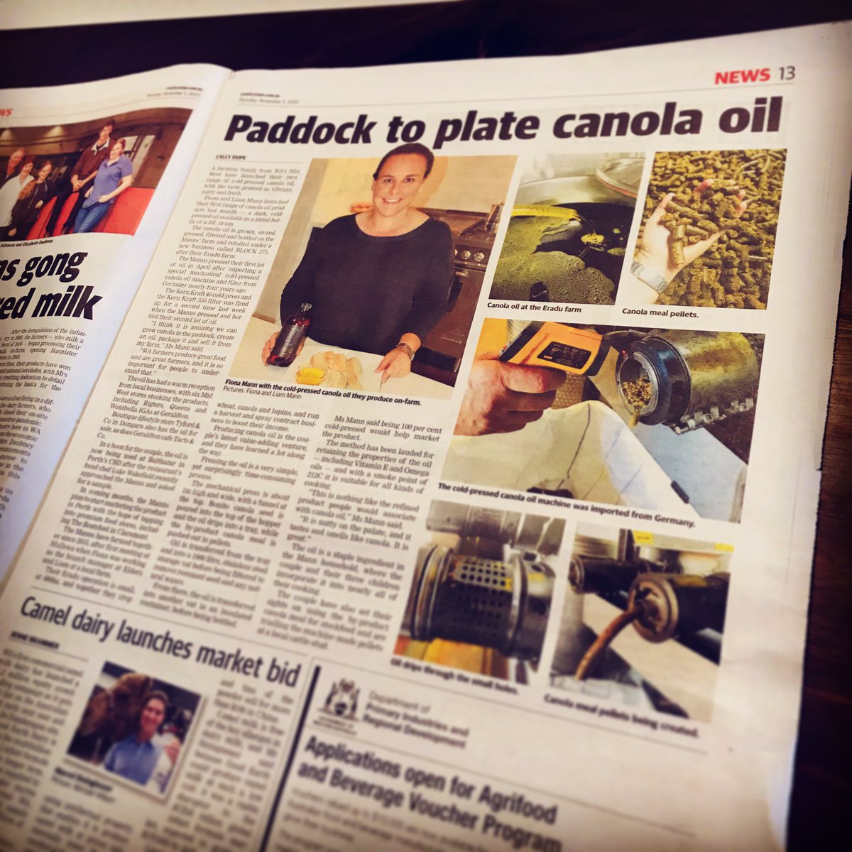 We (<a href="/liammann004/">Liam Mann</a> and I) have had an awesome week for our BLOCK 275 business. Featured on both the ABC Country Hour and in the Countryman. Thanks <a href="/CecileOConnor/">Cecile O'Connor</a> and <a href="/callydupe/">Cally Dupe</a>.