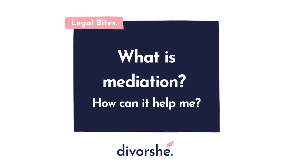 divorshe's tweet photo. Mediation aims to aid couples to resolve disputes they may have in relation to key issues such as custody, maintenance and property rights. The mediator is neutral and encourages the separating couple to cooperate with each other in working out mutually acceptable arrangements. https://t.co/GY5NqWe0dT