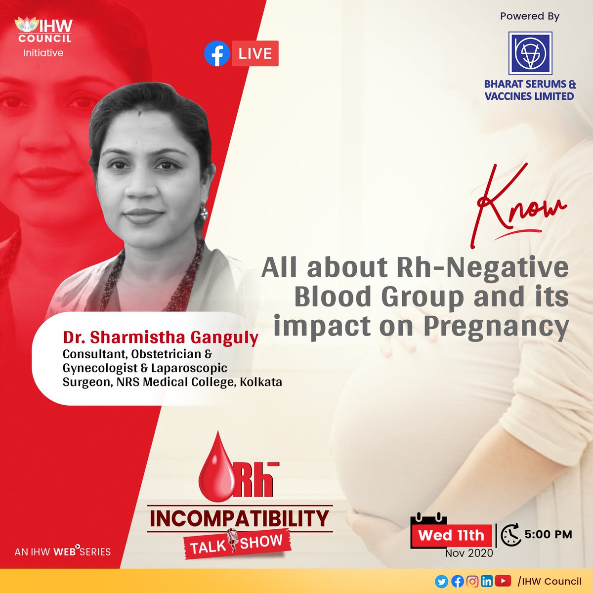 IHWCouncil's tweet image. Join us on 11 Nov. 5 PM to know the link between Rh factor and pregnancy, and how to protect your baby if you're Rh-negative!

👉 bit.ly/35cd7ak

#RhIncompatibility #Pregnancy #IHWCouncil