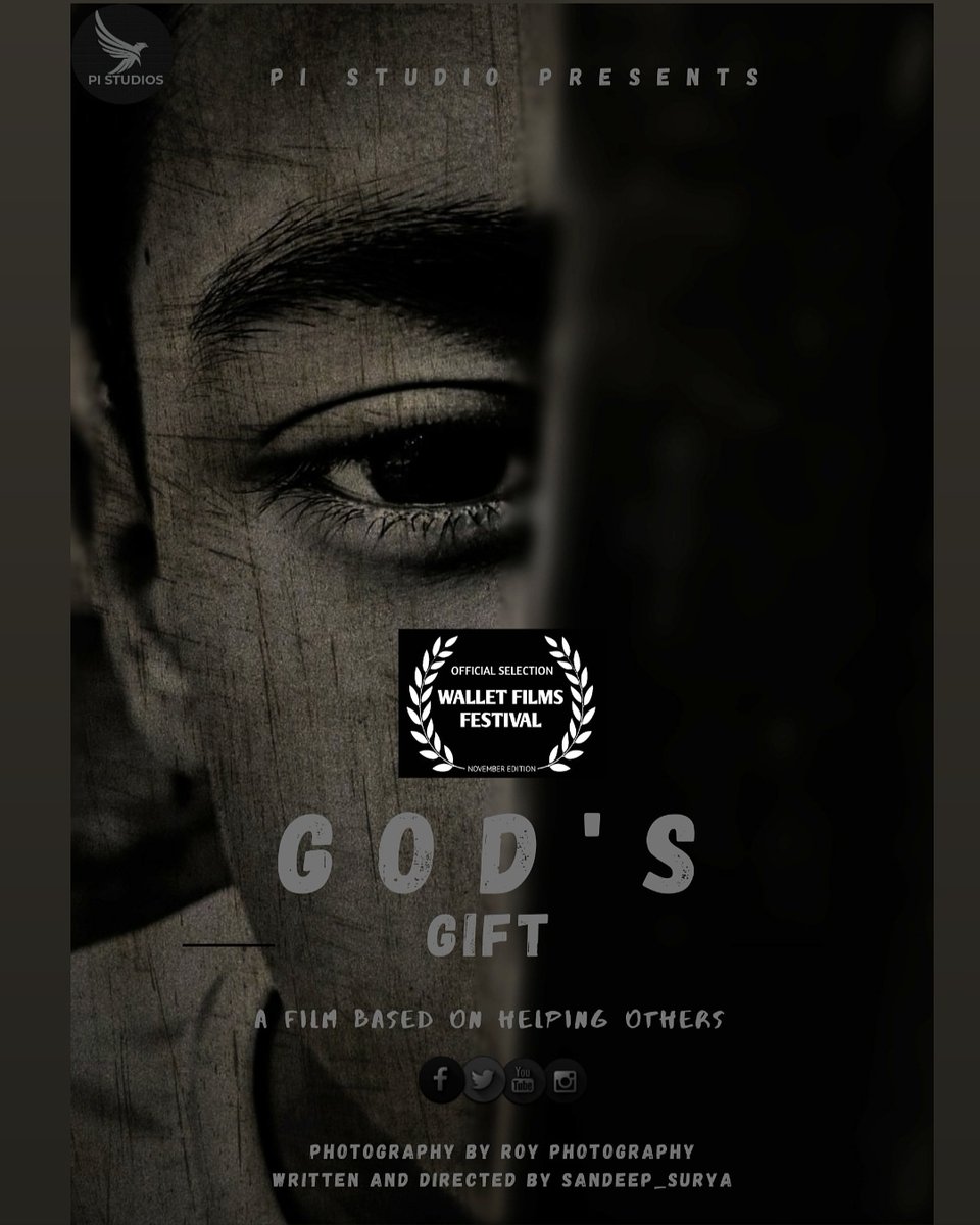 PISTUDIOS1's tweet photo. On the occasion of 'World  Freedom day', we are releasing the 1st poster of our film, "God's Gift" .This film of ours official got selected in 'Wallet Film festival' 2020.
A film by pi team
Cast - Piyush Mishra &amp; Sandeep_surya. https://t.co/I6dOTcCI2F