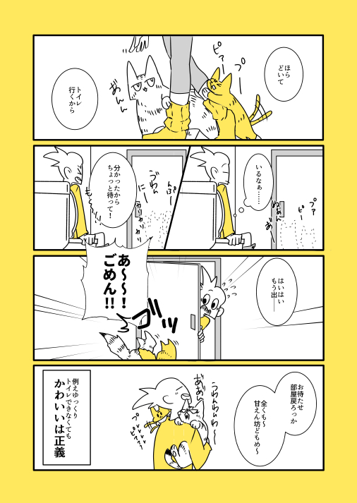 飼い主のトイレには絶対ついてくる猫 